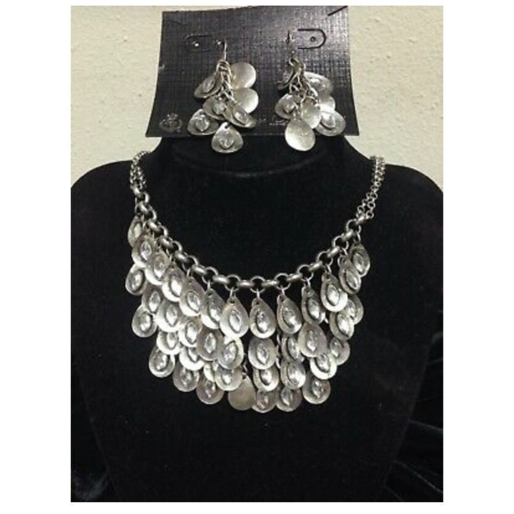 Premier Designs CRYSTAL FALLS Necklace &‎ Earrings